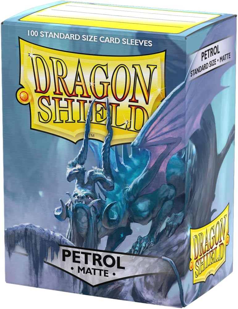 dragon shield | Standard Size Card Matte Sleeves | 100 CT - Smooth & Tough Premium TCG Sleeves | Compatible with Pokemon, Flesh & Blood, One Piece & Magic The Gathering | Petrol - Image 1